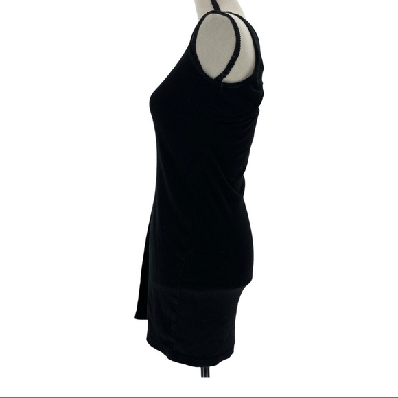 WHO.A.U Womens Cut Out Back Black Dress Size S - Picture 2 of 7